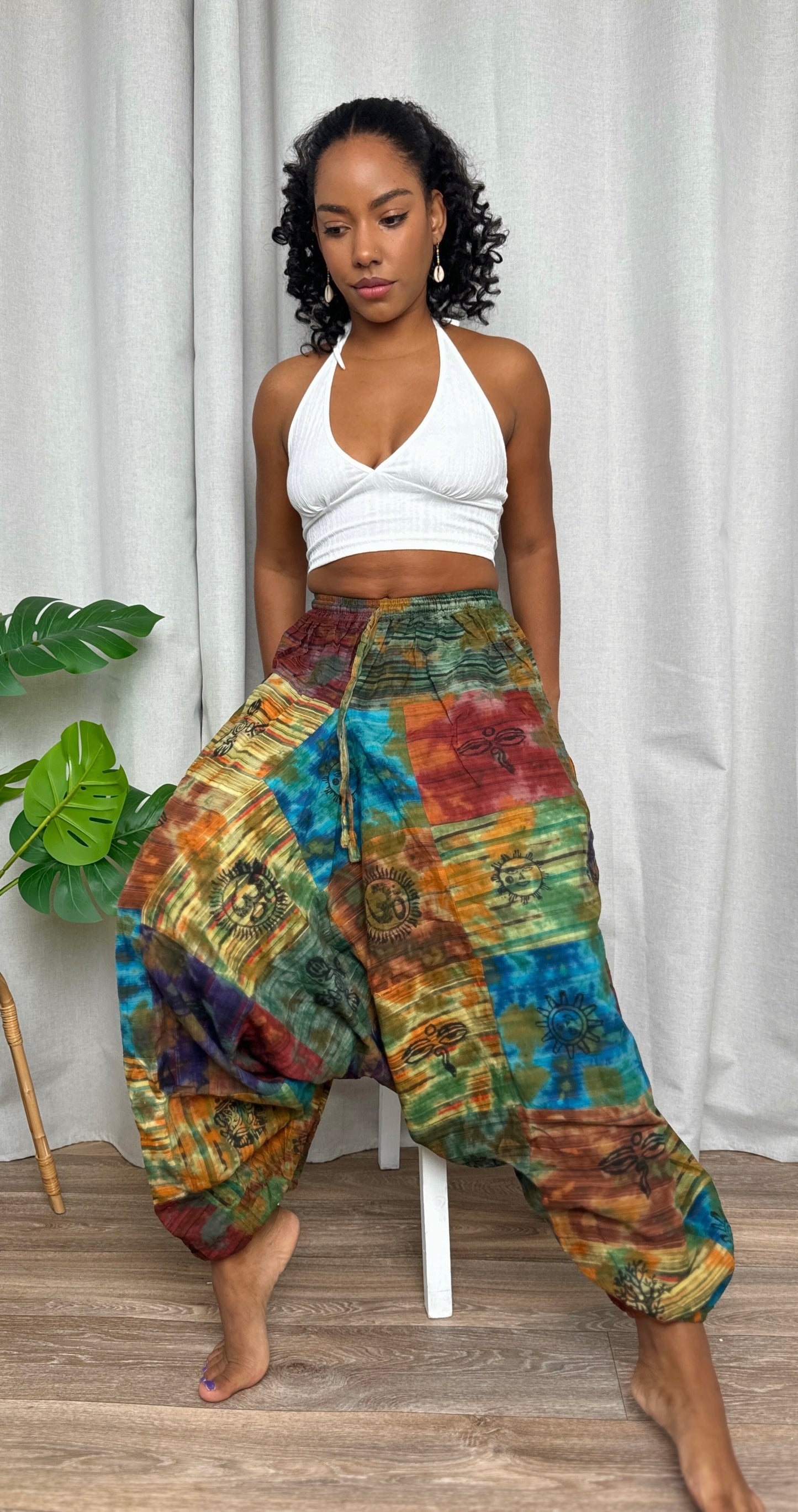 Earth Dream Harem Trousers - Green