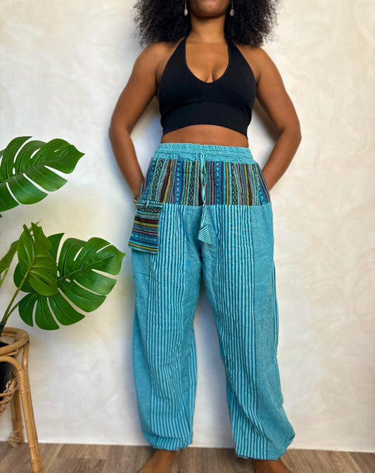 Boho Spirit Trousers - Light Blue